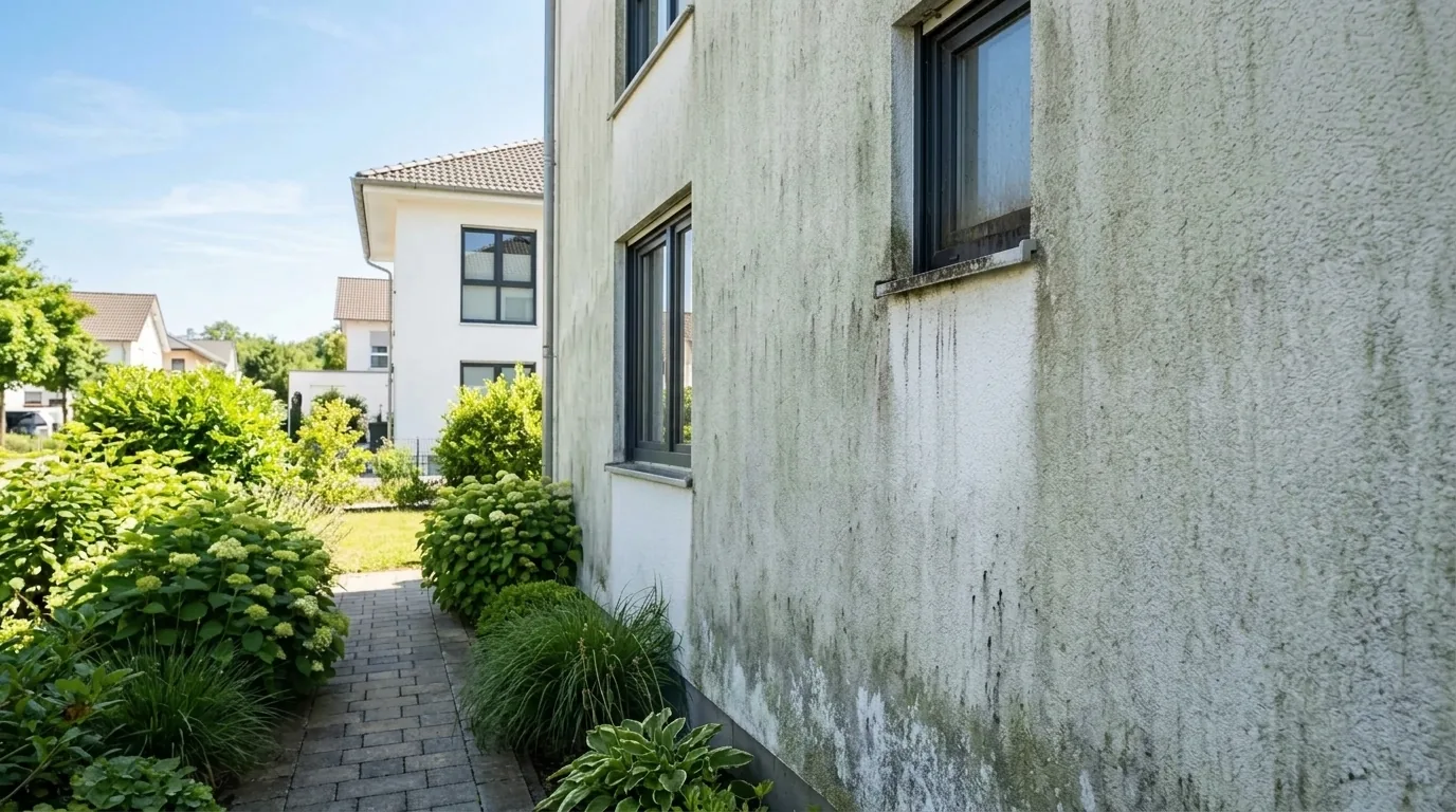 Fassade & Algen vorher