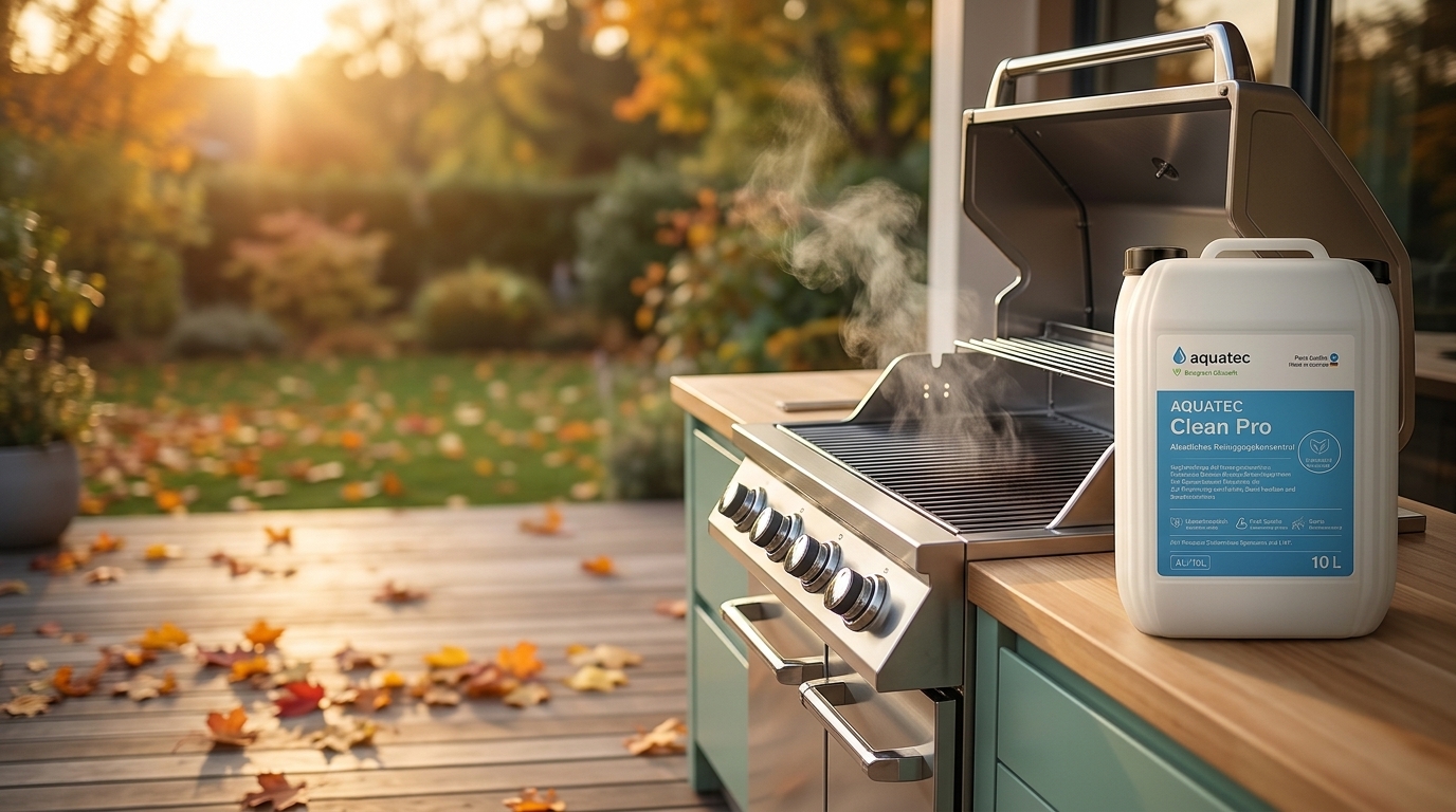 Sauberer Gasgrill mit aquatec Clean Pro